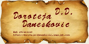 Doroteja Danesković vizit kartica